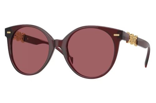 Versace Dark Violet Oval Ladies Sunglasses VE4442 541069 55 - Purple/Red - VE4442 541069 55