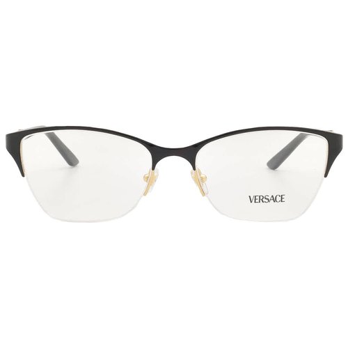 Versace Demo Cat Eye Ladies Eyeglasses VE1218 1342 53 - Black/Gold Tone - VE1218 1342 53