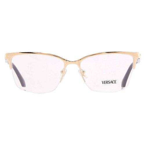 Versace Demo Cat Eye Ladies Eyeglasses VE1304 1002 54 - Black/Gold Tone - VE1304 1002 54