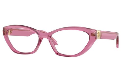 Versace Demo Cat Eye Ladies Eyeglasses VE3356 5469 53 - Blue/Pink - VE3356 5469 53