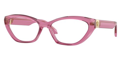 Versace Demo Cat Eye Ladies Eyeglasses VE3356 5469 55 - Blue/Pink - VE3356 5469 55