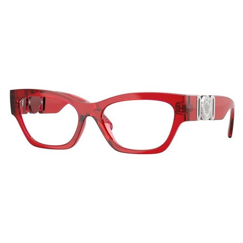 Versace Demo Cat Eye Ladies Eyeglasses VE3367U 5495 52 - Red - VE3367U 5495 52
