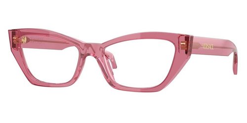 Versace Demo Cat Eye Ladies Eyeglasses VE3373U 5516 52 - Blue/Pink - VE3373U 5516 52