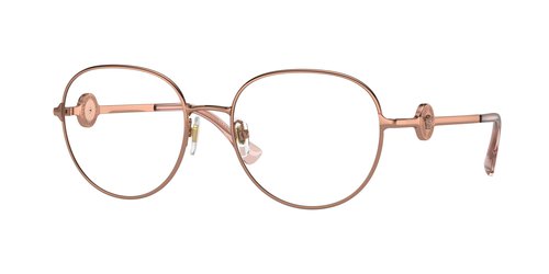Versace Demo Round Ladies Eyeglasses VE1288 1412 54 - Gold Tone/Pink/Rose Gold Tone - VE1288 1412 54