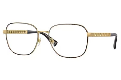 Versace Demo Square Eyeglasses VE1290 1499 56 - Gold Tone - VE1290 1499 56