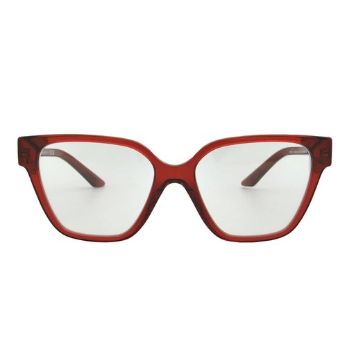 Versace Demo Square Ladies Eyeglasses VE3358B 5476 52 - Red - VE3358B 5476 52