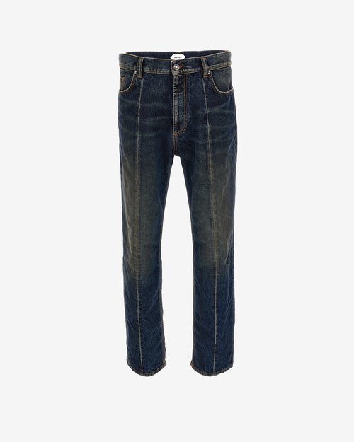 Versace Distressed Straight Jeans - Dirty Blue - 1024473-1A17707-1DA6
