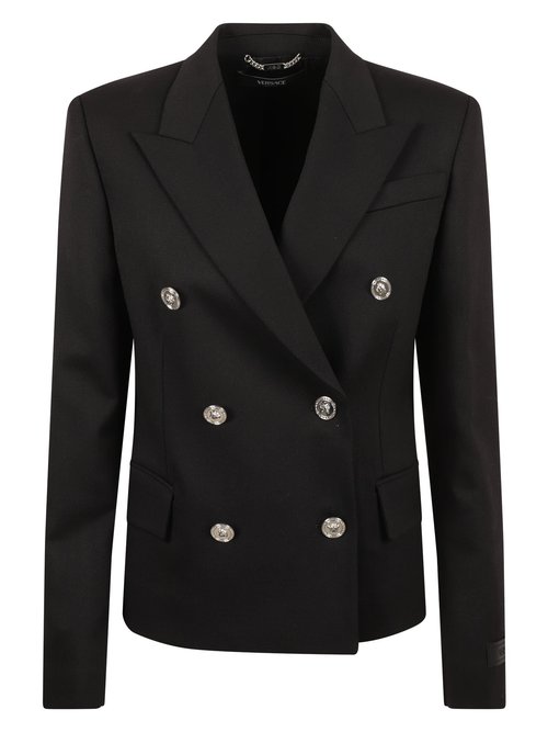 Versace Double-breasted Cropped Blazer - 1017677-A1225_1B000