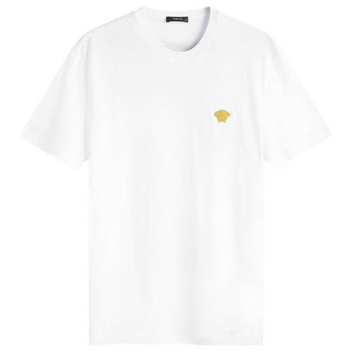 Versace Embroidered Medusa Tee - White - 1008481-1A08489-1W000