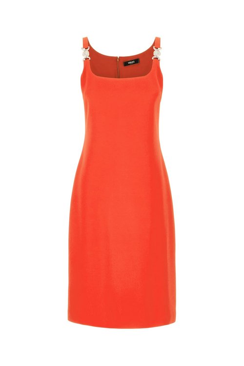 Versace Fluo Orange Stretch Viscose Dress - 1016410-A12825_1RC10