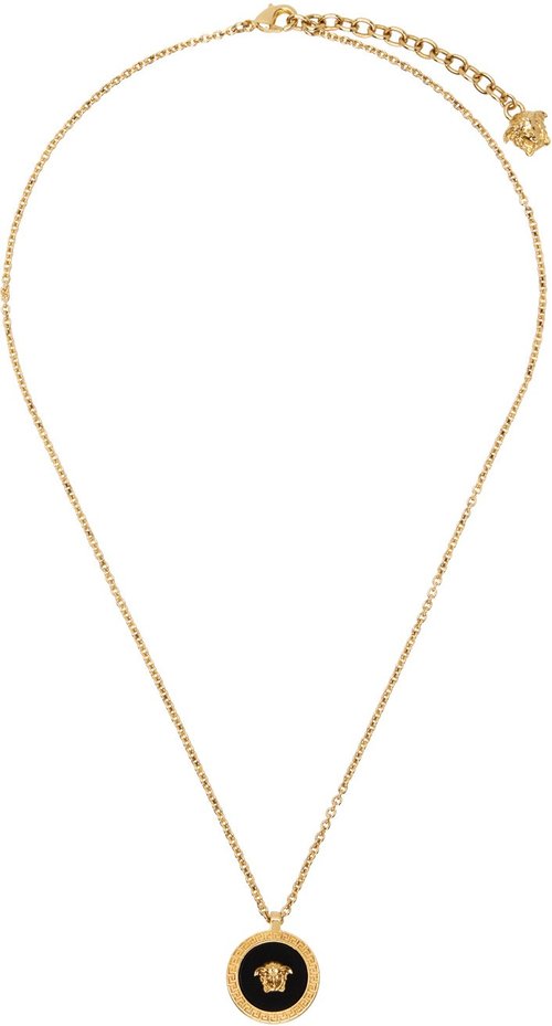 Versace Gold & Black Medusa Necklace - K41T Black-Tribute G - DG17255-DJMR_K41T