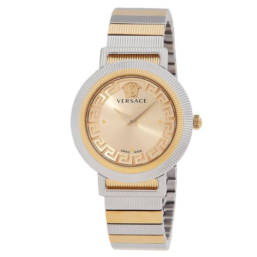Versace Greca Chic Quartz Gold Dial Ladies Watch VE3D00422 - Gold Tone/Silver Tone/Two Tone - VE3D004-2 DIA_ETER