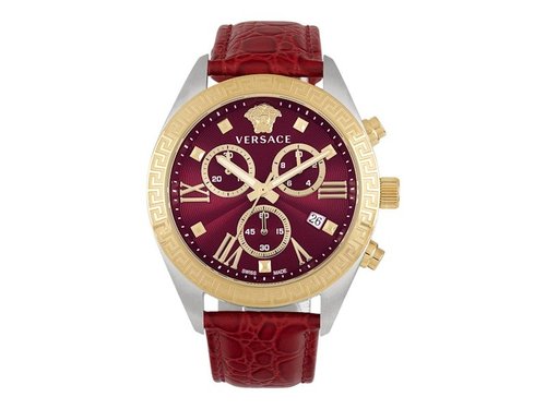 Versace Greca Chrono Leather VEOX00222 Watch - Stainless Steel