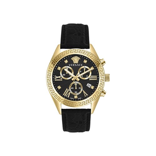Versace Greca Chrono Leather Watch - VEOX00322