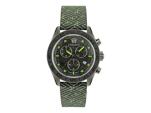Versace Greca Dome Chrono Leather VE6K00223 Watch - Stainless Steel