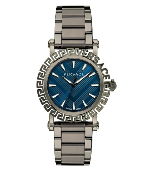 Versace Greca Glam Quartz Dial Watch VE6D00423 - Black/Blue/Gunmetal - VE6D004-3 DIA_ETER