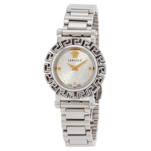 Versace Greca Glam Quartz Silver Dial Ladies Watch VE2Q00322 - Gold Tone/Silver Tone - VE2Q003-2 DIA_ETER