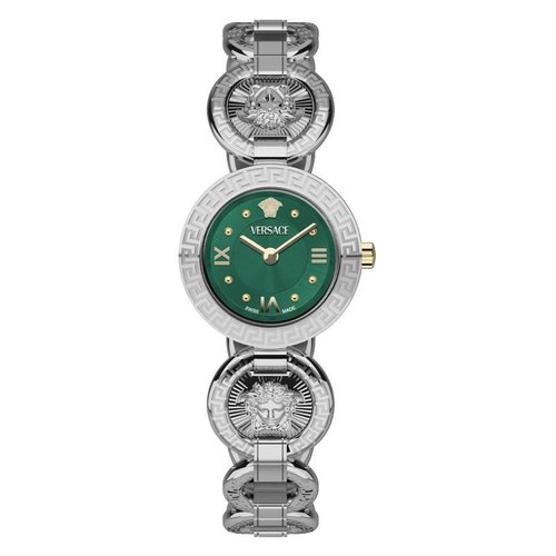 Versace Greca Jewel Quartz Dial Ladies Watch VEWCA0224 - Gold Tone/Green/Silver Tone - VEWCA02-4 DIA_ETER