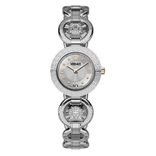 Versace Greca Jewel Quartz Silver Dial Ladies Watch VEWCA0124 - Gold Tone/Silver Tone - VEWCA01-4 DIA_ETER