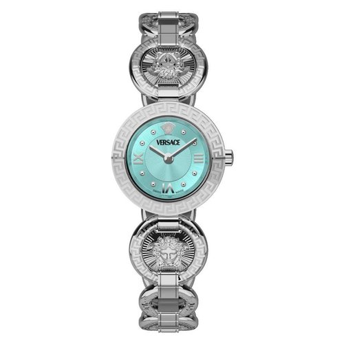 Versace Greca Jewel Quartz Turquoise Dial Ladies Watch VEWCA0324 - Green/Silver Tone - VEWCA03-4 DIA_ETER