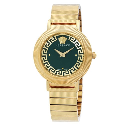 Versace Greca Quartz Dial Ladies Watch VE3D00522 - Gold Tone/Green - VE3D005-2 DIA_ETER