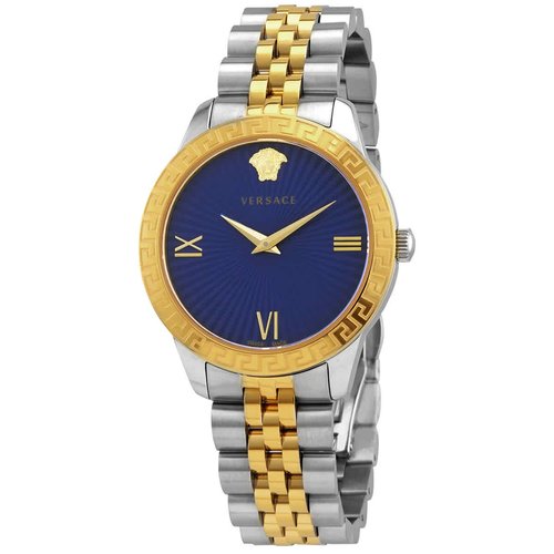 Versace Greca Signature Quartz Dial Ladies Watch VEVC00719 - Blue/Gold Tone/Silver Tone/Two Tone/Yellow - VEVC007-9 DIA_ETER