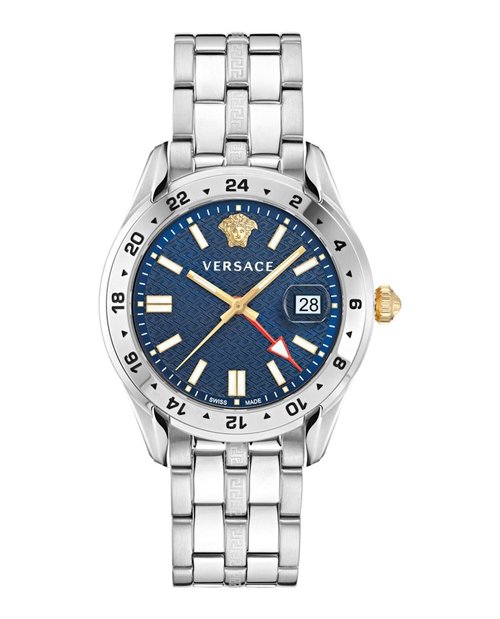 Versace Greca Time GMT VE7C00523 Watch - Stainless Steel
