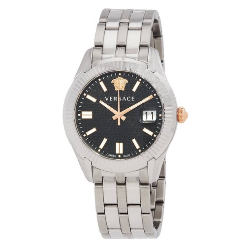 Versace Greca Time Quartz Dial Watch VE3K00322 - Black/Gold Tone/Silver Tone - VE3K003-2 DIA_ETER