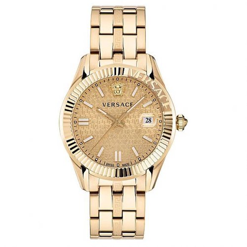 Versace Greca Time Quartz Gold Dial Watch VE3K00522 - Gold Tone - VE3K005-2 DIA_ETER