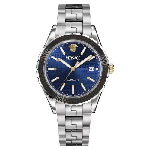 Versace Hellenyium Automatic Dial Watch VEQCA0424 - Black/Blue/Gold Tone/Silver Tone - VEQCA04-4 DIA_ETER