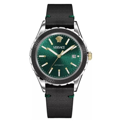Versace Hellenyium Automatic Dial Watch VEQCA0124 - Black/Gold Tone/Green/Silver Tone - VEQCA01-4 DIA_ETER