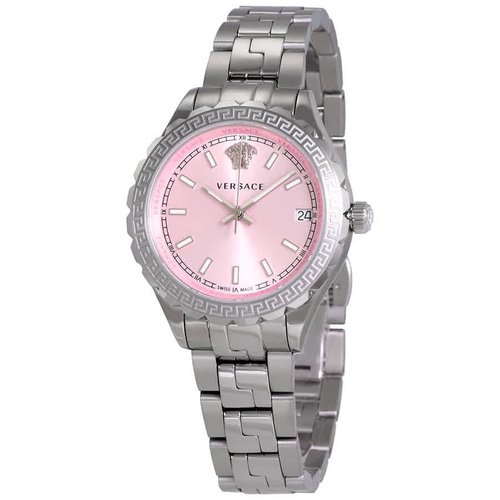 Versace Hellenyium Dial Stainless Steel Ladies Watch V12010015 - Pink/Silver Tone - V120100-5 DIA_ETER