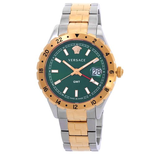 Versace Hellenyium GMT Quartz Dial Watch V11050016 - Gold Tone/Green/Pink/Rose Gold Tone/Silver Tone/Two Tone - V110500-6 DIA_ETER