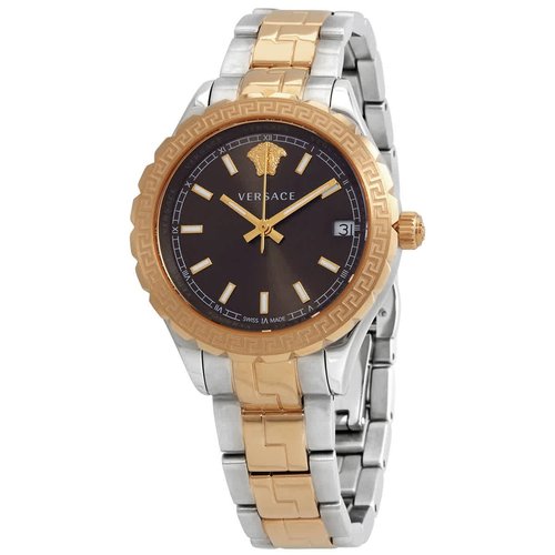 Versace Hellenyium Quartz Dial Ladies Watch V12040015 - Brown/Gold Tone/Silver Tone/Two Tone/Yellow - V120400-5 DIA_ETER