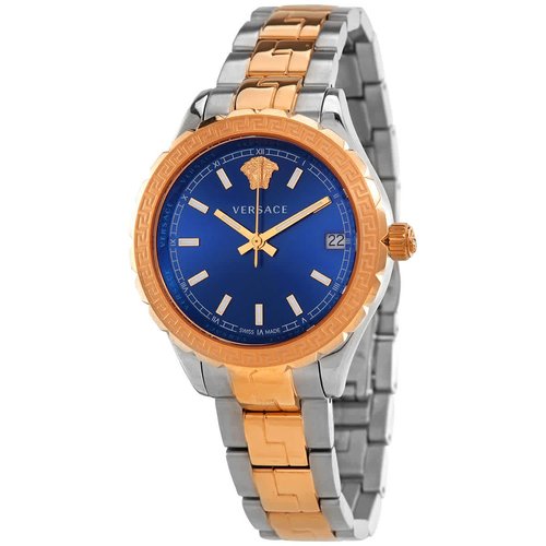 Versace Hellenyium Quartz Dial Ladies Watch V12060017 - Blue/Gold Tone/Pink/Rose Gold Tone/Silver Tone/Two Tone - V120600-7 DIA_ETER