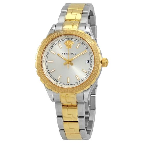 Versace Hellenyium Quartz Silver Dial Ladies Watch V12030015 - Gold Tone/Pink/Rose Gold Tone/Silver Tone/Two Tone - V120300-5 DIA_ETER