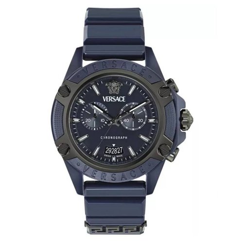 Versace Icon Active Chronograph Quartz Dial Watch VE8P00624 - Black/Blue - VE8P006-4 DIA_ETER