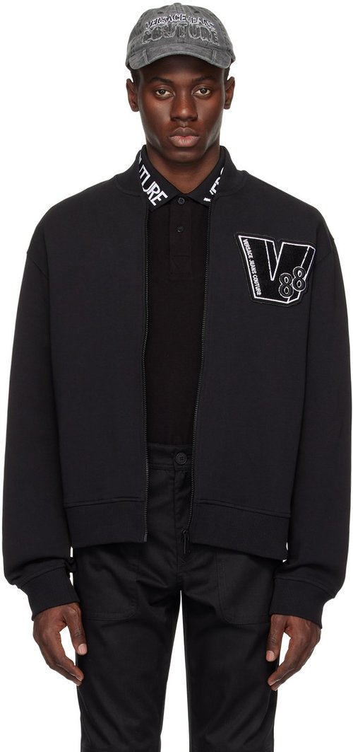 Versace Jeans Couture Black Patch Bomber Jacket - E899 Black - E76GAIG-05_EC_F01G