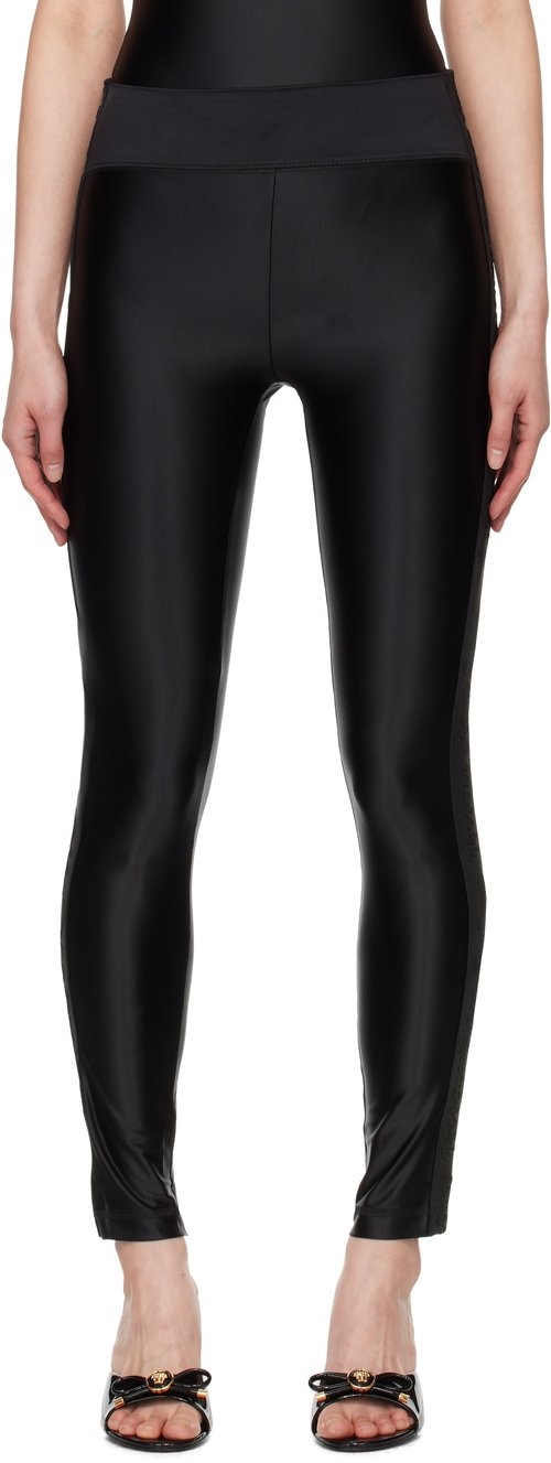 Versace Jeans Couture Brown Logo Trim Leggings - E721 Cocoa - E78HAC1-14_EJ_0223