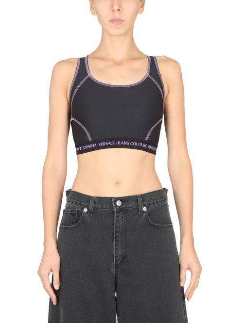 Versace Jeans Couture Crop Top With Logo Band - 73HAM60-7_N00_08899