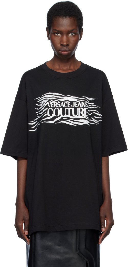 Versace Jeans Couture Loose-Fit T-shirt - E899-Black - E78GAH6-L1_EJ_0001