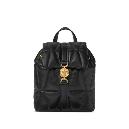 Versace Kleo Leather Backpack - Black/Gold Tone - 1022208-A1297_1B00V