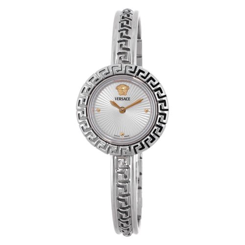 Versace La Greca Quartz Silver Dial Ladies Watch VE8C00324 - Gold Tone/Silver Tone - VE8C003-4 DIA_ETER