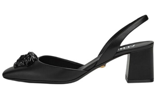 Versace La Medusa Leather Slingback Sandals - 344099