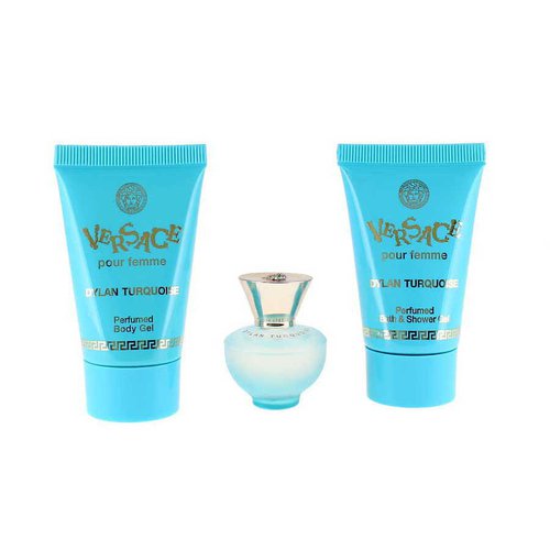 Versace Ladies Dylan Turquoise 3pcs EDT Gift Set Fragrances 8011003858620 - Green/Pink - 8011003858620