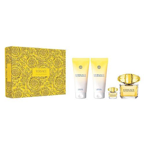 Versace Ladies Versace Diamond 4pcs EDT Gift Set Fragrances 8011003889051 - Orange/Yellow - 8011003889051