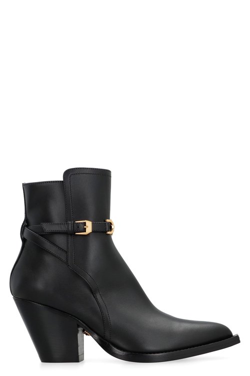 Versace Leather Ankle Boots - 1015913-A04174_1B00V