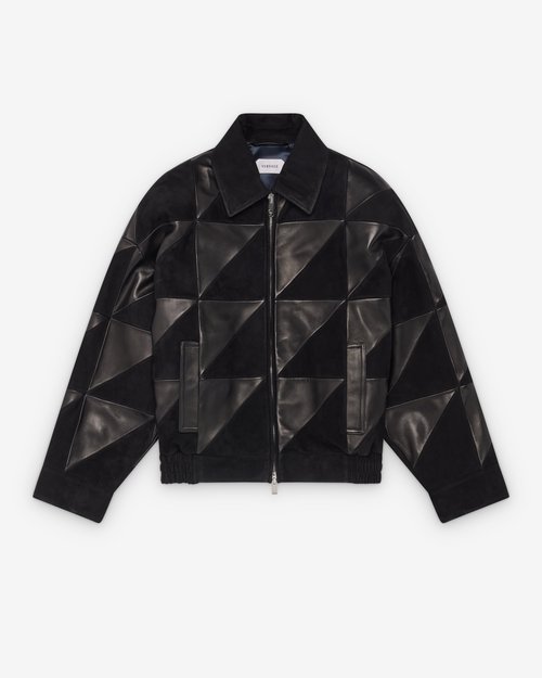 Versace Leather Blouson - Black