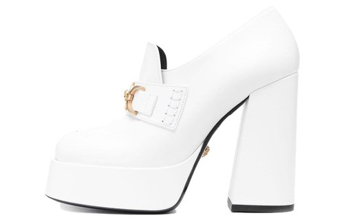 Versace Leather High-Heel Mules - 461232
