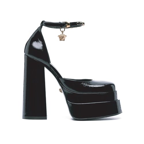 Versace Leather Platform Sandals - 1002005 1A05256_1B00V